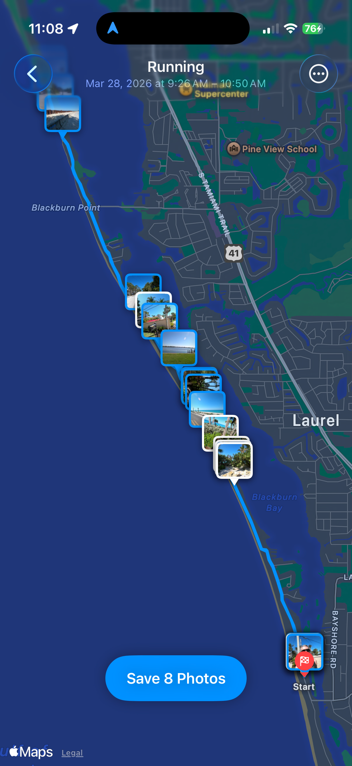 Locus Pop Workout Photo Route